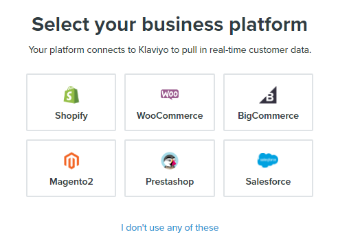 Klaviyo Shopsystem Business Platform Selection